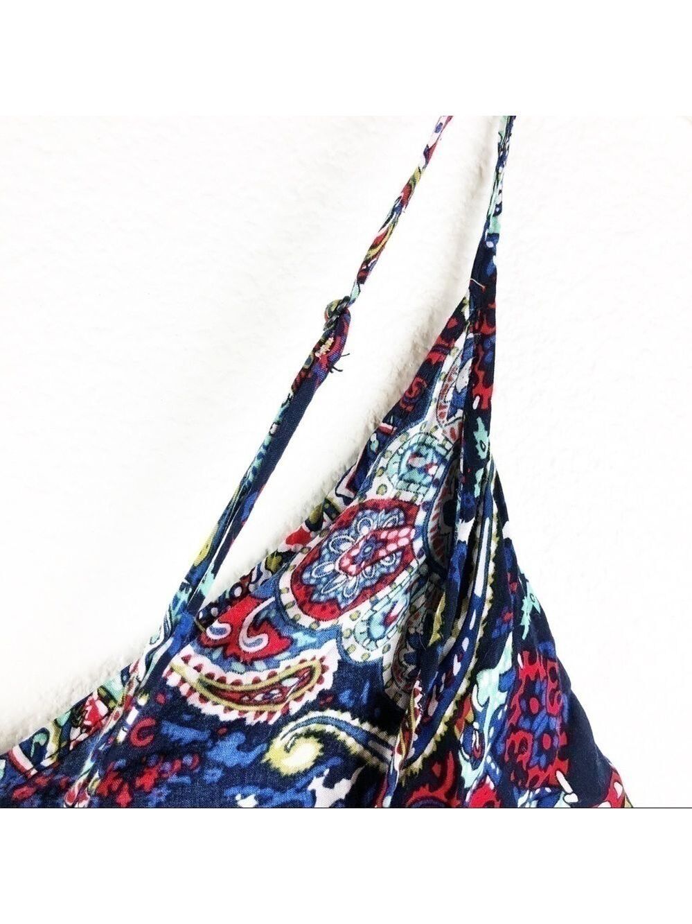 Forever21 Boho Blue Floral Top Medium! -> Forever21 Boho Blue Floral Top Medium! - Picture 3 of 7